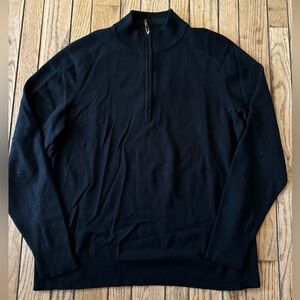 Smartwool Men’s Black Large 1/4 Zip Sweater